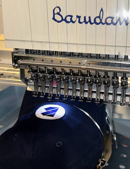 broderie sur casquette